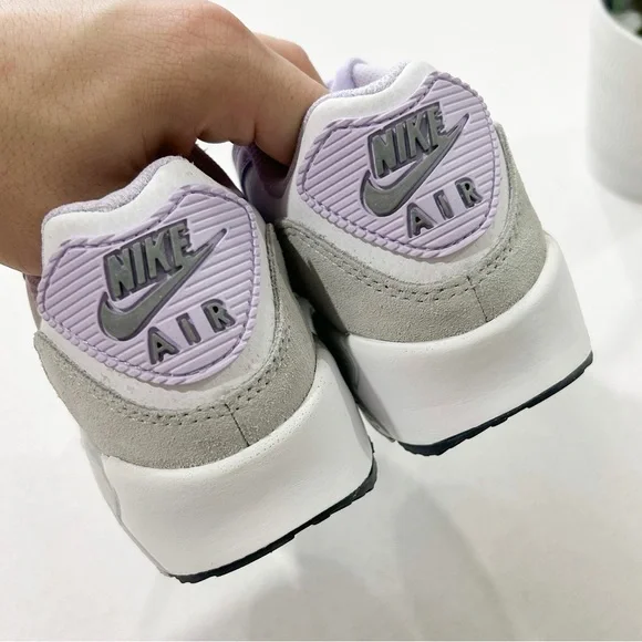 💜🔗🤍 New Nike Air Max 90 Purple Silver Sneakers - Picture 3 of 5
